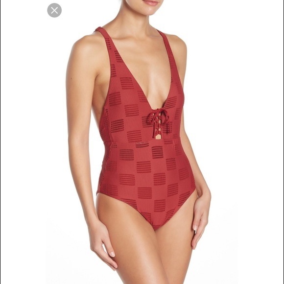NWT Onia Iona Block Mesh Ruby One Piece Swimsuit SIZE SMALL - Picture 6 of 9